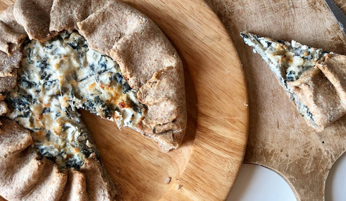 Torta salata integrale alle erbette